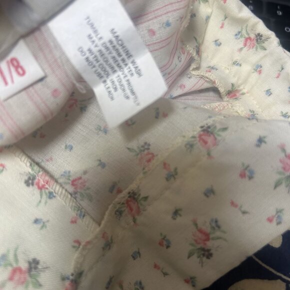 Vintage A-Line Button Up Pink and striped Floral Print Skirt by Chequers Size 7/ - Picture 4 of 7